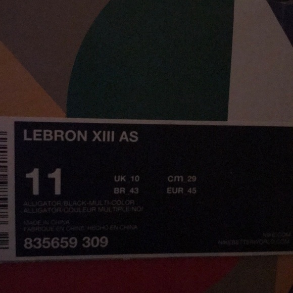 LeBron XIII AS Alligator Black Multi Color - Picture 1 of 6